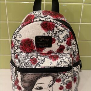 Rare Disney Loungefly “Sketched Belle & Roses” Backpack – Beauty & the Beast